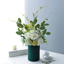 Nordic modern minimalist small fresh INS Sen Department spring branches fake silk simulation flower bouquet living room decoration ornaments vase