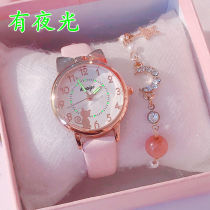 Primary School students luminous cute watches children cartoon waterproof anti-fall baby boys and girls toys electronic watch girls