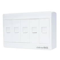 Jinmai Electric surface-mounted switch socket five-digit computer network cable socket can be assembled with four network ports to plug in the telephone socket