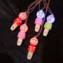 Luminous whistle with lanyard whistle Childrens toy Kindergarten gift Creatively push scan code activity small gift