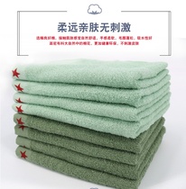 Water absorbent towel military training new military green face towel unit fire control dark green cotton dormitory white towel