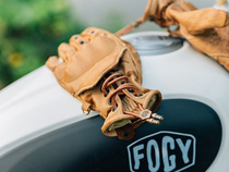 Fulu Garage craftsmanship to create retro motorcycle gloves locomotive leather cowhide gloves brass hardware