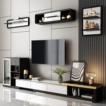 TV cabinet Coffee table combination Modern simple small apartment wall cabinet Hanging cabinet Light luxury living room Bedroom Telescopic side cabinet Floor cabinet