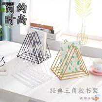 Vinyl record storage rack Nordic style 9 grid iron triangle bookshelf CD display CD holder record player accessories