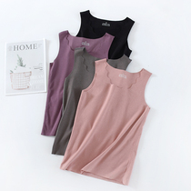 Two-piece heating Develvet Seamless Warm Vest Woman Autumn winter hit bottom inner wearing thickened cling body waistcoat large size