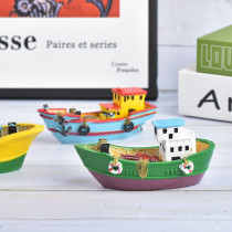Resin boat new simple small accessories home creative personality Nordic Mediterranean decorative bookshelf furnishings