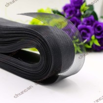 Hardened and thickened black elastic mesh cast dress skirt lining P P horse hair tail mesh wedding Fishbone thick silk