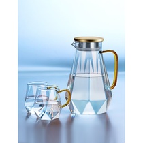 Cold kettle glass heat-resistant high temperature household summer cool water bottle bubble teapot set large capacity cold pot boiled water Cup