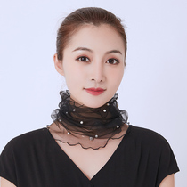 Turtleneck Veil Headscarf Variable Multi-functional Hair Belt Small Silk Scarf Neck Protection Neck Cover Women Thin Spring and Autumn Warm