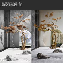  Welcome pine simulation tree dead tree fake tree large entrance hotel lobby landscape dead landscape zen floor decoration