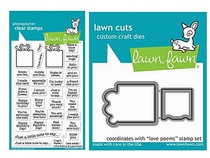 Lawn Fawn imported seal stamp cutting board knife mold short message LF2167 LF2168
