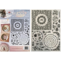 Angela Poole imported transparent stamp seal transfer card with retro pattern 440349