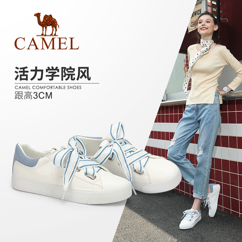 Camel Women's Shoes 2019 New Autumn Sweet Aesthetic Academy Style Street Shot Women's Single Shoes Korean version of Small White Shoes