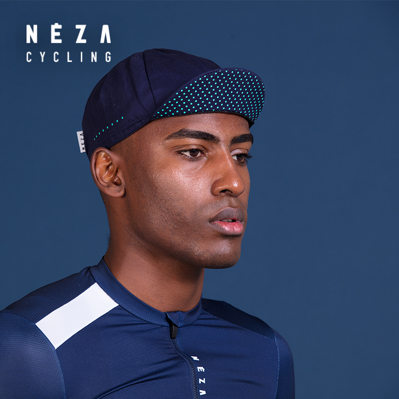 NEZA "Clean. Green Song" riding cap Tibetan blue men's and women's summer breathable sunscreen bicycle cap