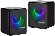 Old beauty ARCHEER Laptop Tablet small speaker RGB light effect USB power wired audio pair box