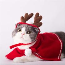 Pet Cat Dogs Christmas Antlers Hat Scarf Festive Variations New Years Cloak Christmas Dress Up