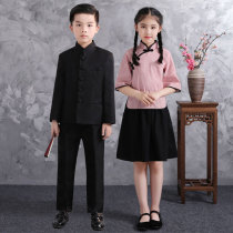 Childrens Zhongshan clothing Male Republic of China Wind and clothing Girls 54 Youth dress Chinese Wind Chorus Performance Performances Costume
