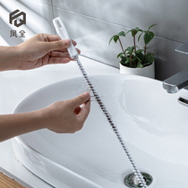 Japanese-style sewer dredger through the pipe strip toilet dredge tool household sink hair blockage cleaner