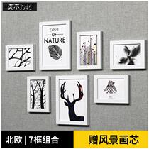  Creative Nordic Decoration Painting Modern Living Room Hanging Wall Decorative Photo Frame Free From Punching Photo Wall Dormitory Room Photos