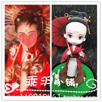 Ancient style art photo change hand-made cartoon doll custom creative gift to send girlfriend wedding commemorative real clay man