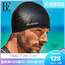 BE Van Dean fashion printed silicone swimming cap unisex long and short hair ear protection professional large mens and womens swimming cap