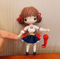 (110) little cute glutinous dumplings girl crochet diagram handmade wool tutorial doll crochet diagram