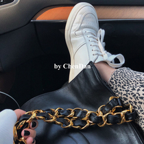 Handmade shoes by chendan Chen Dan womens shoes 2021 French White classic white shoes leather flat shoes