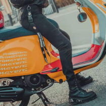 Riding pants womens motorcycle close body high-weight thin small size anti-drop wear-resistant breathable summer locomotive riding Lady