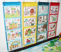 Hanging bedroom hanging storage bag wall hanging classroom documents transparent storage hanging bag data hanging wall display hanging bag