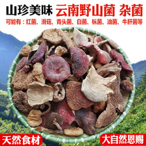 Dried wild mushrooms dried miscellaneous mushrooms Yunnan specialties wild mountain mushrooms red mushrooms green head mushrooms farmhouse dried mushrooms