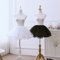 lolita skirt daily short 35cm boneless jk uniform petticoat black white soft sister lolita half summer