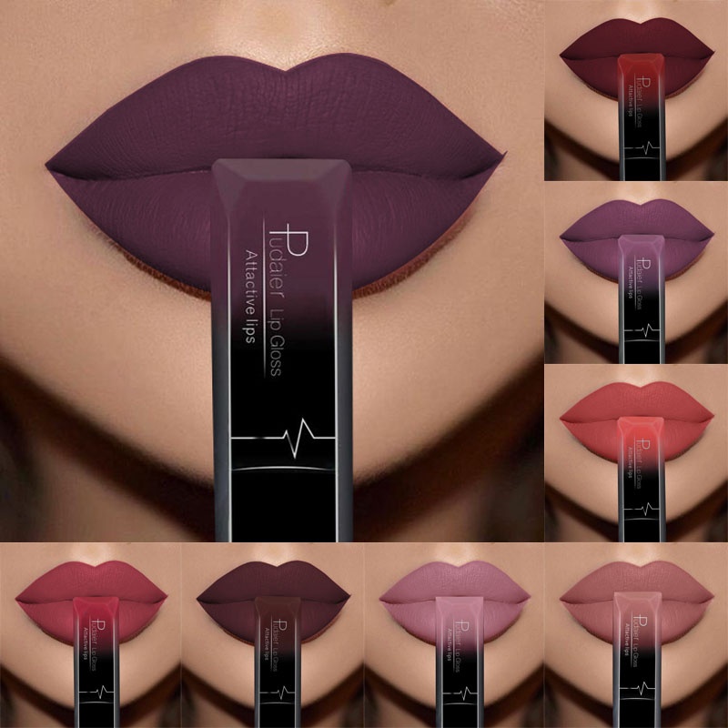 Waterproof Liquid Lip Gloss Metallic Matte Lipstick For Lip