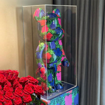 bearbrick display box building Wood bear 1000% 400% acrylic model violent bear transparent box dust cover