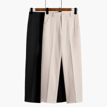 2022 spring and summer Western clothing pants with loose sense of pituality slim fit 100 lap nine points small leggings 80% smoke pipe pants