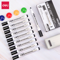 Dili whiteboard pen 6817 erasable teacher with thick head large easy to wipe water-based drawing board pen black red white board writing pen White blackboard special pen set white blackboard special pen