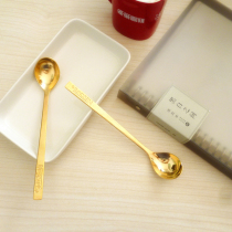 Nestle coffee classic big gold spoon for alcoholic coffee special stainless steel measuring spoon black coffee 2G standard long handle spoon