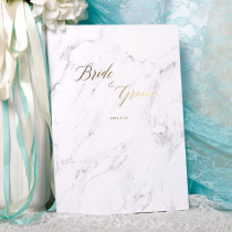 Customized marble graying A4 wedding certificate cover hot Hong Kong wedding book set A4 birth contract signing book