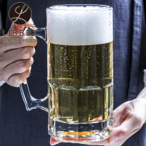Imported Libby glass beer cup thickened European-style craft draft beer cup Juice cup bar big mac 1L wine glass