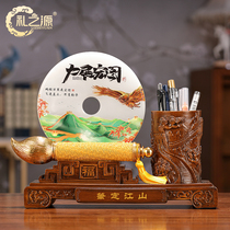 li zhi yuan future Jade peace buckle desk pen ornaments send leadership office creative decorations