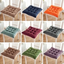 Solid color chair cushion office sedentary chair butt pad student stool seat cushion corduroy cushion thickened winter plush