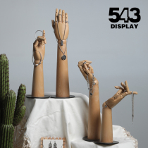 543 Sketch painting Wood grain joint Mechanical prosthetic hand model display props Jewelry jewelry display stand