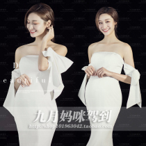 389 maternity photos clothing rental white bag body slimming dress dress fishtail photo studio photo photo