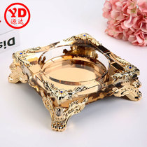 Creative fashion crystal ashtray personality trend home living room office atmospheric luxury European ashtray customization