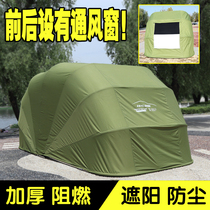 Semi-automatic mobile folding telescopic garage sunscreen flame retardant car parking shed thickened cotton warm car cover outdoor