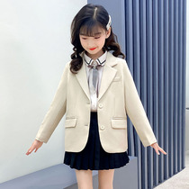 Girl suit suit jacket spring and autumn childrens small suit Zhongdang Net red domineering girl three-piece host