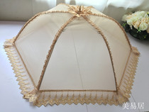 Foldable food cover lace table cover food bowl vegetable umbrella fly cover