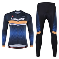 Autumn and winter bike riding clothes fleece thick long sleeve set warm plus velvet riding clothes long sleeve mens