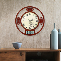 New Chinese wall clock Living room clock mute Chinese style wall clock personality fashion creative home decoration simple clock