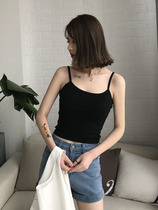 Korean version of summer small camisole vest women wear slim short outside wear suspenders inside wear base shirt female students