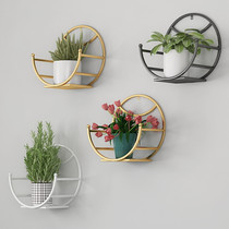 Simple balcony wall-mounted flower pot stand dining room living room hanging wall green decoration flower stand tile non-perforated